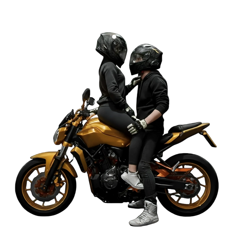 Spersonalizowana ozdoba dla pary motocyklistów, prezent dla pary motocyklistów